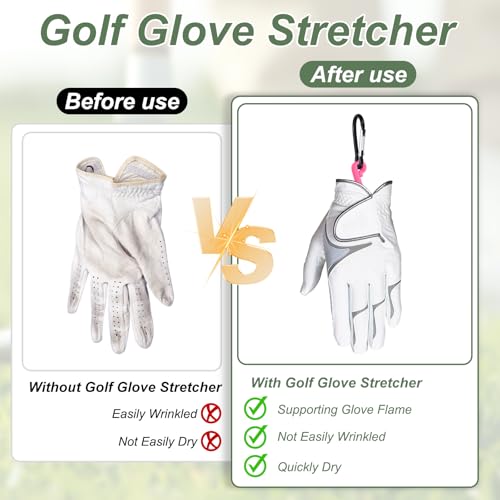 PATIKIL Golf Gloves Stretcher, Plastic Keeper Support Rack Holder Dryer Hanger Frame with Hanging Hook - color: Red/Black