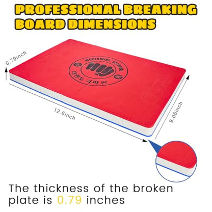 Taekwondo Training Set: Rebreakable Breaking Board & Kick Target Pad - color: red
