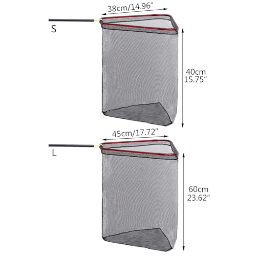 Dip Net Head Folding Fishing Outdoor Landing Net Replacement Triangular Fly Fishing Hand