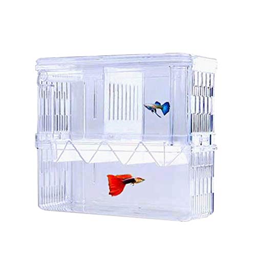 Acrylic Floating Fish Hatchery, Double Layer Fry Hatching Incubator Breeder Box for Aquarium Tank, Safe House for Fish Parenting
