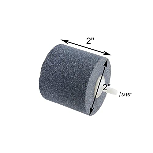 AQUANEAT Aquarium Air Stones 2x2 inch 2 Pack, Aerator Bubble Diffuser, Air Pump Accessories for Hydroponic, Pond, Aquarium Fish Tank