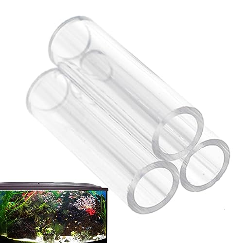 Shrimp Shelter Tube, Transparent Acrylic Tube Aquarium Shrimp Cave Breeding Fish Shrimp Feeder Breeding Tube Aquarium Fish Tank Pipe Shelter Tube Fish Tank Shelter Decorations Hideaway Pipes - color: 3 tubes