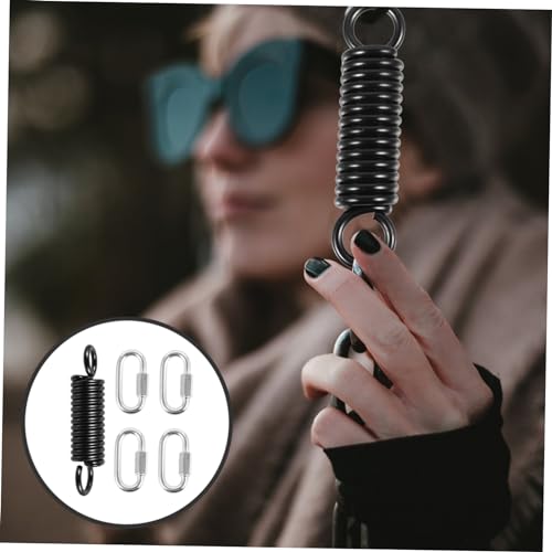 POPETPOP 1 Set Hammock Chair Spring Set Heavy Duty Metal Swing Spring Kit for Outdoor Indoor Use Sturdy Construction Low Noise for Swinging Chairs Punching Bags and Hanging Plants