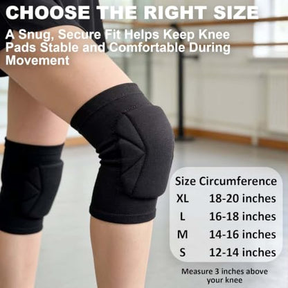 Men Women Knee Pads for Sports, Soft Flexible Foam Pad for Dancing, Black S | Volleyball Knee Pad for Wrestling, Skating, Adult Compression Knee Support for Skateboarding, Climbing, Basketball, 1 Pair - size: Small
