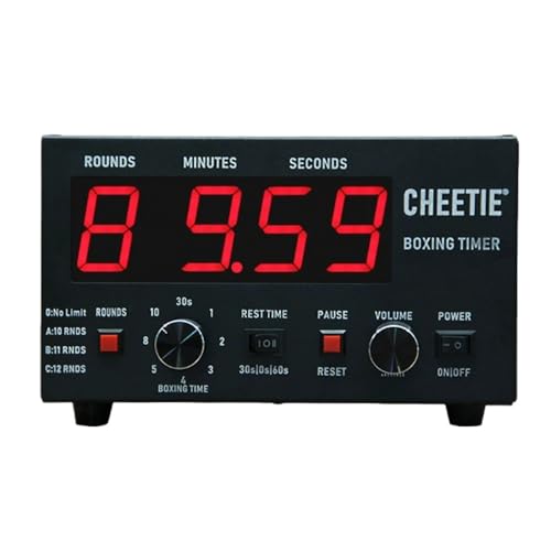 Boxing Interval Timer,Professional Gym Timer with LED Display,Selectable Training Time & Cycle Repetitions,Adjustable Sound,for Muay Thai,MMA,Kickboxing Red - color: Red