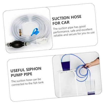 Didiseaon Manual Water Suction Hose and Vehicle Guide Oil Tube Siphon Pump for Car Fuel Transfer and Fish Tank Cleaning with Practical Home Siphon Pump Kit