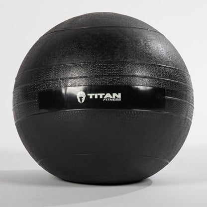 Titan Fitness Rubber Slam Ball, Dead Weight Ball Absorbs Impact, Minimal Bounce, Textured Surface for Strength and Conditioning, Cardio Workouts, Full Body Workout - style: 27.2kg(60파운드)