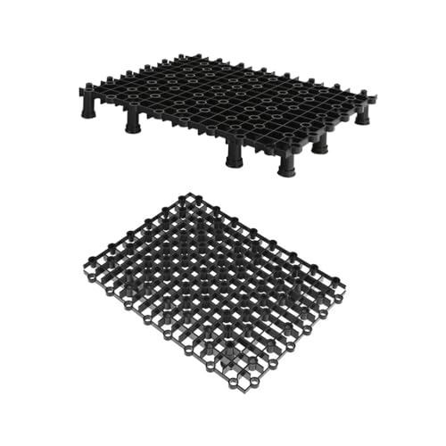 Hemobllo 2pcs Multi-Function Tank Bottom Plate, PVC Aquarium Divider with 8 Nail Set for Tanks (Black)
