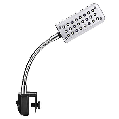Aquarium Light Small LED Clip Light for Fish Tank, 1 Yr Warranty - size: 1.5W (Without Timer & Dimmer)