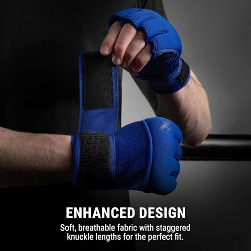 Hayabusa Deluxe Quick Wraps for Men and Women - Boxing & Martial Arts Hand Wraps - color: Blue, size: Small