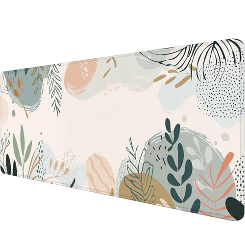 Abstract Boho Desk Mat Gaming Mouse Pad Green Pink XL Mouse Pad Large Mousepad Extended Laptop Keyboard Mat Gaming Desk Pad Mouse Mat Office Computer Keyboard Laptop Home 31.5"x11.8" - color: Abstract Boho_001, size: 11.8" x 31.5"