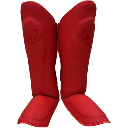 Martial Arts Shin Guards, Leg Protection for MMA, Kickboxing Training Instep Protection, Muay Thai Martial Arts Sparring Training Gear - color: RED, size: X-Small