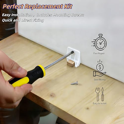 12Pcs Plastic Drawer Guides Center Mount Drawer Rail Brackets White Drawers Track Guides Drawers Replacement Furniture Parts for Dresser Furniture Cabinet Closet Drawer Gytovvvz