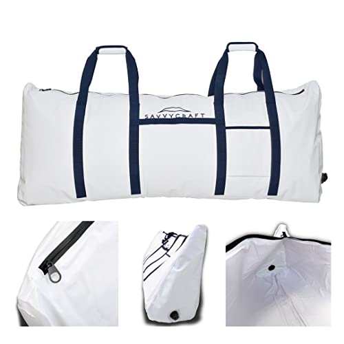 Savvycraft Waterproof Leakproof Insulated Fish Kill Bag, Heavy Duty Soft Fish Storage Bag with Easy Grip Handles, White 72" L x 14" W x 25" H - style: Flat Bottom: 72"l X 14"w X 25"h