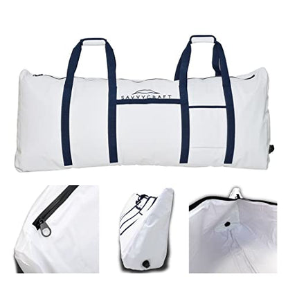 Savvycraft Waterproof Leakproof Insulated Fish Kill Bag, Heavy Duty Soft Fish Storage Bag with Easy Grip Handles, White 72" L x 14" W x 25" H - style: Flat Bottom: 72"l X 14"w X 25"h