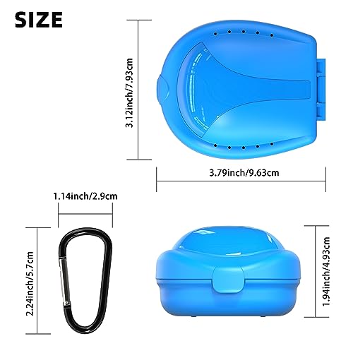 Sports Mouthguard Case, Durable Protective Box for Football & Basketball - color: Blue