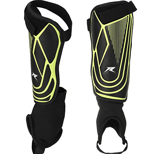 Soccer Football Shin Guards with Ankle Protection, Super Protective Flexible Low-Profile Adult,Youth, Junior - size: Small