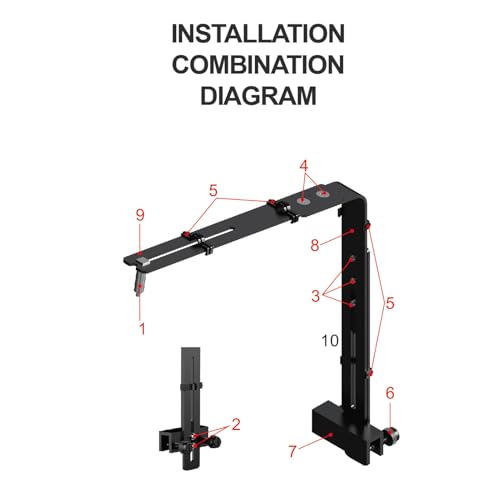 Aquarium Light Riser, Aquarium Light Bracket, Aluminum Alloy High Adjustable Aquarium Light Holder,Fish LED Aquarium Light Stand for Hanging Lamp (Black)