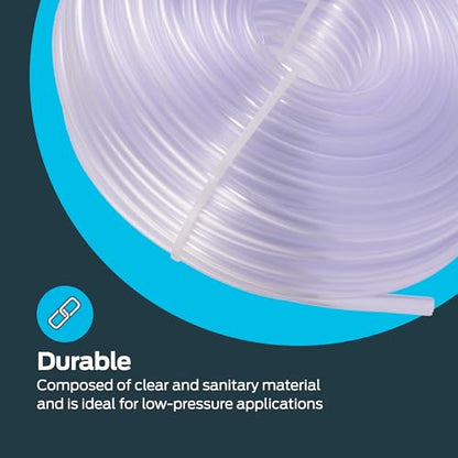 Eastman 1/4 Inch ID (3/8 Inch OD) PVC Clear Vinyl Tubing, 100 Foot Length, 98618 - size: 1/4 in. ID x 3/8 in. OD, style: 100 Ft.