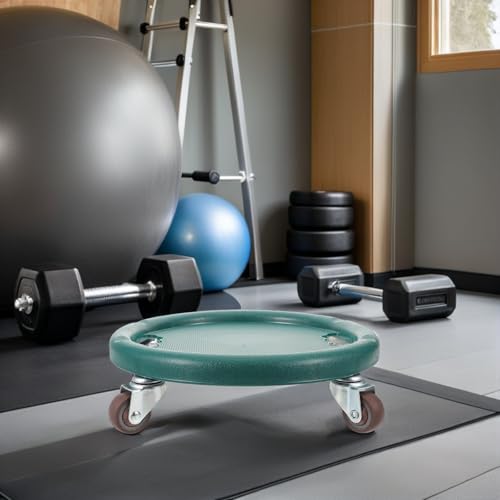 Luxshiny Ab Roller Wheel with 360° Silent Rotation, Multifunctional Fitness Gliding Discs for Core and Abdominal Exercise, Green Waist Twisting Balance Disc for Home Gym Strength Training