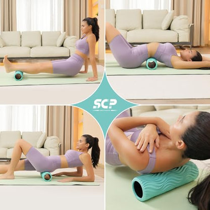 SUBCULTUREPICK 15" Foam Roller - Medium Density Deep Tissue Muscle Massage - color: Turquoise