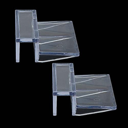 Saim Acrylic Aquarium Cover Clip,Clear Fish Tank Glass Cover Clip Support Holder,Universal Lid Clips for Rimless Aquariums (10mm), 8 PCS