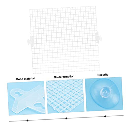 WOONEKY 8pcs Transparent Fish Tank Isolation Panel Modular for Breeding Separation Easy Installation Aquarium Divider Cups