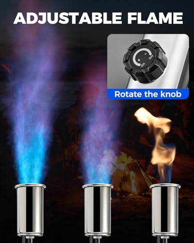 SAKER High-Power Propane Torch Gun, 3272°F Adjustable Propane Torch Lighter for Grill, Fire Starter, Cooking & Soldering(Propane Gas Not Included) (1 SET)