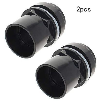 MroMax 50mm / 1.97" ID PVC Aquarium Water Pipe Connector Joint Straight Tubes Hose Connector Fish Tanks Accessories 2pcs - size: 2pcs 50mm
