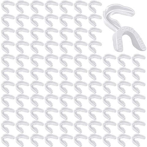 Kathfly 100Pack Sport Mouth Guard Bulk Athletic Mouthguard, White - color: White