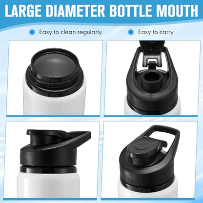 Domensi Aluminum Water Bottle Bulk - color: White, size: 17oz
