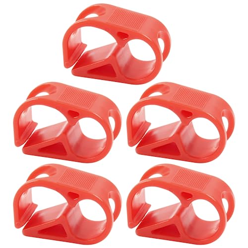 5 Pcs 1/4" - 5/16" Tube O.D. Plastic Tubing Clamps, Adjustable Tube Clamp Shut Off Hose Clamp, Laboratory Pinch Valve Flow Control Hose Clamp (Red) - color: Red, size: 1/4" - 5/16"