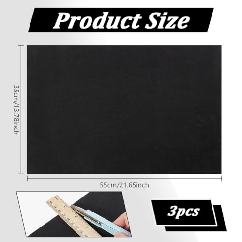 NBEADS 3 Pcs Neoprene Foam Aquarium Leveling Mat, 21.7x13.8 Inch Non-Adhesive Fish Tank Pad, Black Shock Absorbing Non-Slip Under Tank Cushion