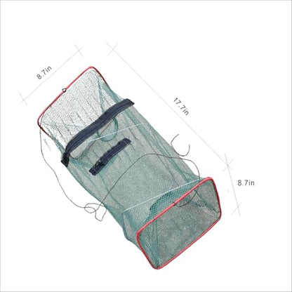 Fishing net Trap Foldable Crawfish Bait Trap nets Suitable for Crabs, Shrimp, Minnow and Crayfish, 3 Pack