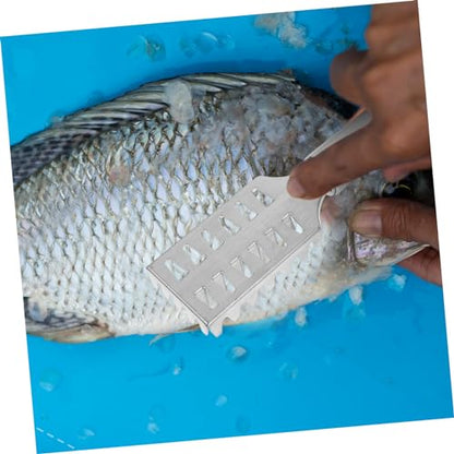 COLLBATH Stainless Steel Fish Scale Shaver with Lid Fast Cleaning Fish Skin Remover Comfortable Grip Effortless Use Seafood Tool for Home Kitchen