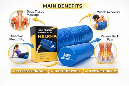 Foam Roller for Muscle Massage and Recovery – Soft Density Foam Roller for Yoga, Pilates, Physical Therapy and Gym – Back, Legs and Full Body Massage