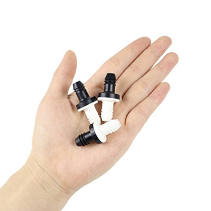 3/8" 10mm Inline vacuum Barbed Check Valve,1Pcs/ 2Pcs /5Pcs ABS One Way Water Non-Return Breather Check Valve for Fuel Gas Liquid Air