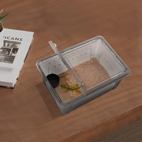 Plastic Reptile Terrarium Box for Small Crawling Pets Easy Assembly and Cleaning Safe Smooth Surface Pet Lizard and Bearded Dragon Enclosure Black Kit