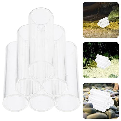 UKCOCO 6holes Acrylic Shrimp House Tubes Shelter for Aquatic Pets Provides Secure Hiding Spots Fish Tanks for Breeding and Resting Aquarium Decoration