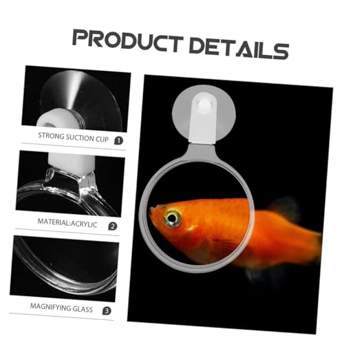 Baluue 4pcs Acrylic Lens with Cup for Fish Tank Observation for -Landscape Ants Spiders and Plants and Easy to Use