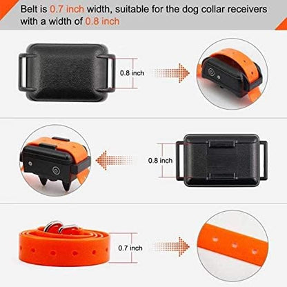 Waterproof TPU Replacement Strap for Dog Training Collar, 27.5 in - color: Blue