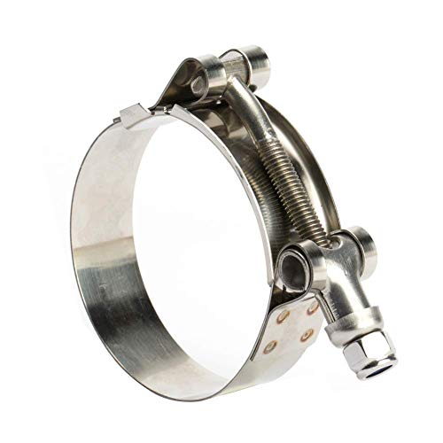 2 Pack 1.75 Inch Stainless Steel T-Bolt Hose Clamps, Clamp Range 51-59mm for 1.75" Hose ID, Pack of 2 - size: 1.75" Clamp Range 51-59mm (2.01" - 2.32")