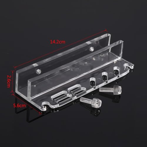 Acrylic Transparent Aquarium Tool Holder 7-Hole Rack Wall Mount Storage Fish Tank Maintenance Organizer for Scissors Tweezers Scraper Spatula