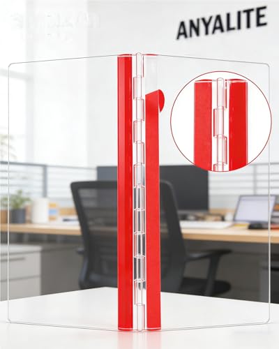 Acryl-Hinge 300mm Transparent Plastic Piano Hinges (Self-Adhesive) 10 PCS, for DIY Box, Aquarium, Golf Cart Tray, Display Stand