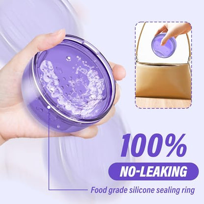 2 in 1 Retainer Cleaning Case for cleaning and storing dentures - color: Purple