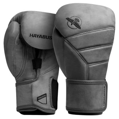 Hayabusa T3 LX Leather Boxing Gloves - color: Slate, size: 12oz
