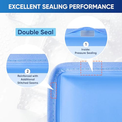 APEXUP Gel Ice Packs for Injuries Reusable, Flexible Double Sided Cold Packs for Injuries, Ice Pack for Knee, Shoulder, Back, Hip, Leg, Arm (Blue, 11.5"x7.5", 1PK) - size: M-1PK (11.5"x7.5"), style: Blue