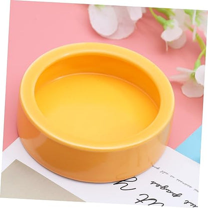 GALPADA Crawler Crawling Pet Feeding Bowl Escape Dish for Shrimp Fish and Reptiles Medium Orange for Aquariums and Decor