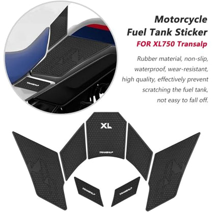 For XL750 Transalp XL-750 Transalp Xl750 Transalp 2026 2025 2024 2023 Tank Grip Motorcycle Fuel Tank Decals Fuel Tank Protection Pads Self-Adhesive Fish Bone Stickers Rubber Fuel Tank Stickers