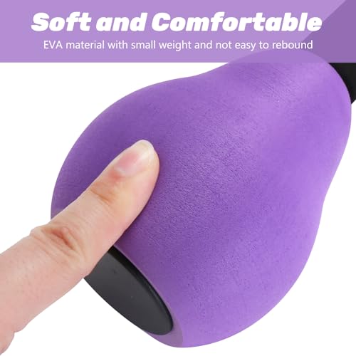 Carperipher Aquatic Dumbells,2Pcs Foam Water Weights Aerobic Exercise Fitness Equipment Dumbbells, Pool Resistance Swimming Training for Men/Women Weight Loss, Beginner Swimming Training - color: Purple